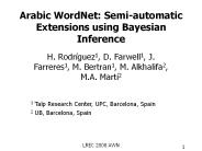Arabic WordNet: Semi-automatic Extensions using Bayesian Inference