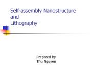 Self-assembly Nanostructure and Lithography