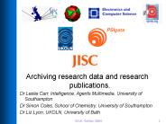 eBank UK linking research data, scholarly communications and learning