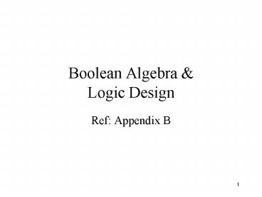Boolean Algebra
