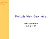 Multiple View Geometry