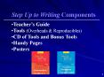 Step Up to Writing Components PowerPoint PPT Presentation