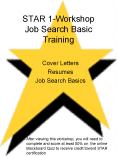 STAR 1Workshop Job Search Basic Training PowerPoint PPT Presentation