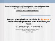 Forest simulation models in France : main developments and challenges