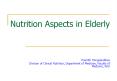 Nutrition Aspects in Elderly PowerPoint PPT Presentation