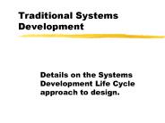Traditional Systems Development