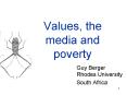 Values, the media and poverty PowerPoint PPT Presentation