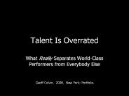 Talent Is Overrated