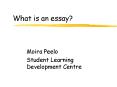 What is an essay PowerPoint PPT Presentation