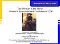 The Woman in the Mirror Womens Empowerment Conference 2006 PowerPoint PPT Presentation