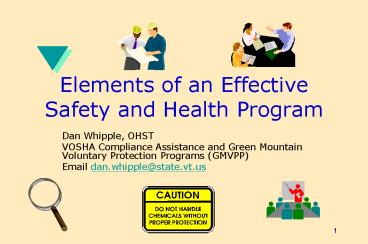 Elements of an Effective Safety and Health Program