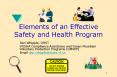 Elements of an Effective Safety and Health Program PowerPoint PPT Presentation