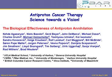 The Biological Effectiveness of Antiproton Annihilation