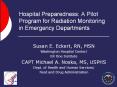 Hospital Preparedness: A Pilot Program for Radiation Monitoring in Emergency Departments PowerPoint PPT Presentation
