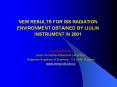 NEW RESULTS FOR ISS RADIATION ENVIRONMENT OBTAINED BY LIULIN INSTRUMENT IN 2001 PowerPoint PPT Presentation