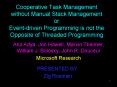 Cooperative Task Management without Manual Stack Management or Event-driven Programming is not the Opposite of Threaded Programming PowerPoint PPT Presentation