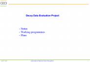 Decay Data Evaluation Project