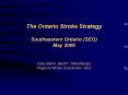 The Ontario Stroke Strategy Southeastern Ontario SEO May 2005 Cally Martin, BScPT, MScRehab Regional PowerPoint PPT Presentation