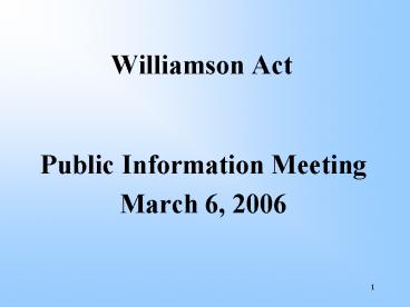Williamson Act