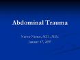 Abdominal Trauma PowerPoint PPT Presentation
