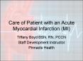 Care of Patient with an Acute Myocardial Infarction MI PowerPoint PPT Presentation