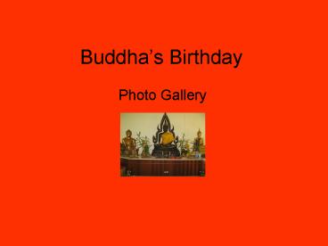 Buddhas Birthday