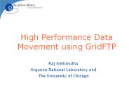 High Performance Data Movement using GridFTP