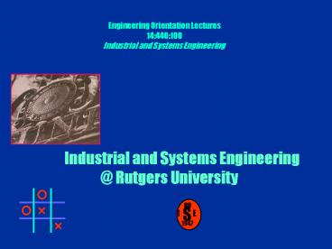 Industrial and Systems Engineering
