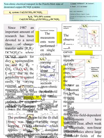 Nonohmic electrical transport in the PeierlsMott state of