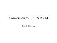 Conversion to EPICS R3.14