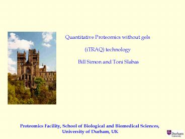 Quantitative Proteomics without gels
