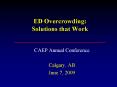 ED Overcrowding: Solutions that Work PowerPoint PPT Presentation