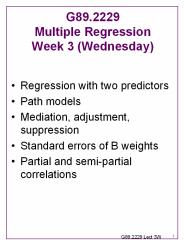 Regression with two predictors
