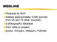 MEDLINE PowerPoint PPT Presentation