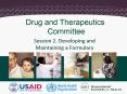 Session 2' Developing and Maintaining a Formulary PowerPoint PPT Presentation