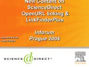 New Content on ScienceDirect OpenURL linking