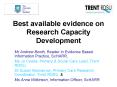 Best available evidence on Research Capacity Development PowerPoint PPT Presentation