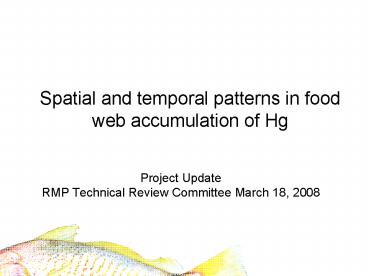 Spatial and temporal patterns in food web accumulation of Hg