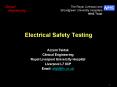 Electrical Safety Testing PowerPoint PPT Presentation