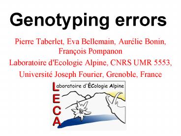 Pierre Taberlet, Eva Bellemain, Aur