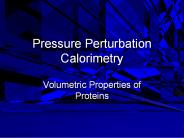 Pressure Perturbation Calorimetry