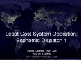Least Cost System Operation: Economic Dispatch 1 PowerPoint PPT Presentation