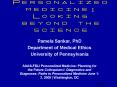 Personalized medicine: Looking beyond the science PowerPoint PPT Presentation