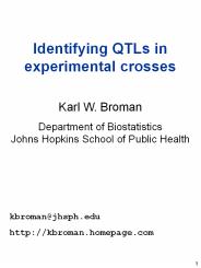 Identifying QTLs in experimental crosses