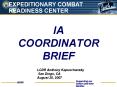 IA COORDINATOR BRIEF PowerPoint PPT Presentation