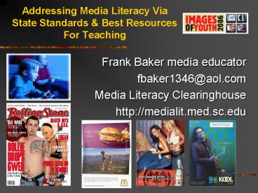 Addressing Media Literacy Via State Standards