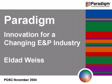Paradigm Innovation for a Changing E