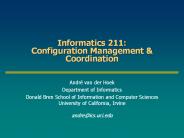 Informatics 211: Configuration Management