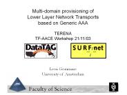 Multi-domain provisioning of