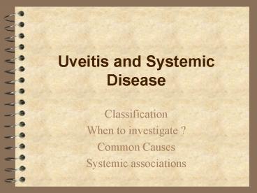 Uveitis and Systemic Disease